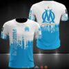 Olympique De Marseille Light Blue 3D Shirt Hoodie