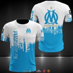 Olympique De Marseille Light Blue 3D Shirt Hoodie