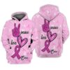 Peace Love Cure Breast Cancer Awareness 3D Shirt Hoodie Limited Edition