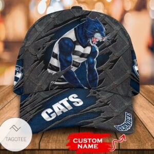 Personalized Afl Geelong Cats 3D Mascot Hat Cap