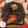 Personalized Afl Gold Coast Suns 3D Skull Hat Cap