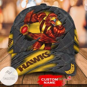 Personalized Afl Hawthorn Hawks 3D Mascot Hat Cap
