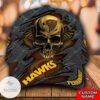 Personalized Afl Hawthorn Hawks 3D Skull Hat Cap