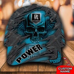 Personalized Afl Port Adelaide Power 3D Skull Custom Name Cap