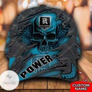 Personalized Afl Port Adelaide Power 3D Skull Hat Cap