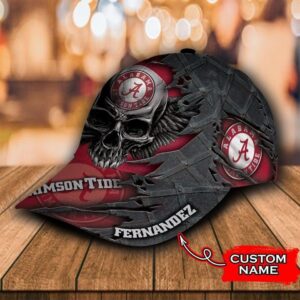 Personalized Alabama Crimson Tide 3D Skull Cap Hat