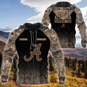Personalized Alabama Crimson Tide Hunting Camo Custom 3D Shirt Hoodie