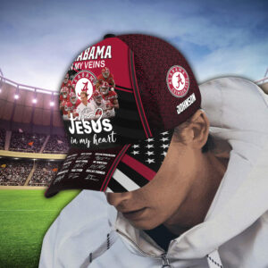 Personalized Alabama In My Veins Jesus In My Heart Custom Cap