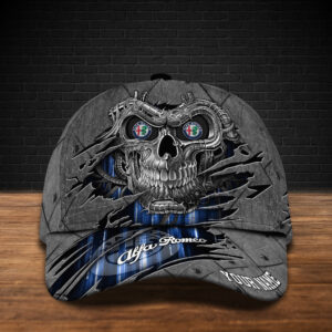 Personalized Alfa Romeo Skull Custom Cap