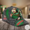 Personalized Angry South Sydney Rabbitohs Green 3D Cap