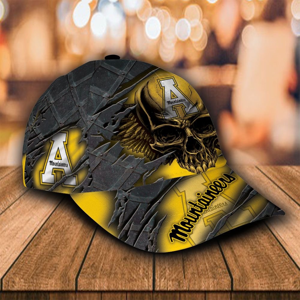 Personalized Appalachian State Mountaineers Skull Custom Cap Personalized Appalachian State Mountaineers Skull Custom Cap