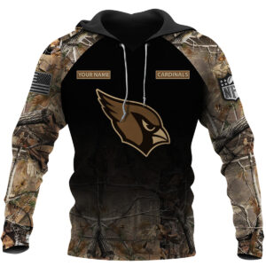 Personalized Arizona Cardinals Nfl Hunting Camo Custom 3D Shirt Hoodie