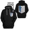 Personalized Attack On Titan Scouting Legion Black Version 3D Hoodie T Shirt Apparel