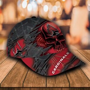Personalized Ball State Cardinals Skull Custom Cap