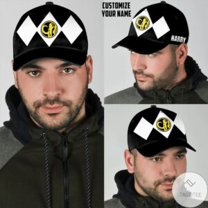 Personalized Black Mighty Morphin Power Rangers Cap