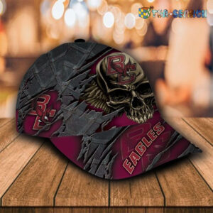 Personalized Boston College Eagles 3D Skull Cap Hat