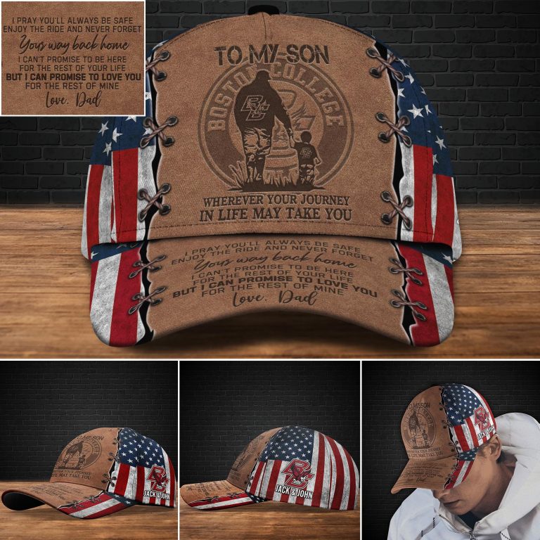 Personalized-Boston-College-Eagles-To-My-Son-Custom-Cap-1
