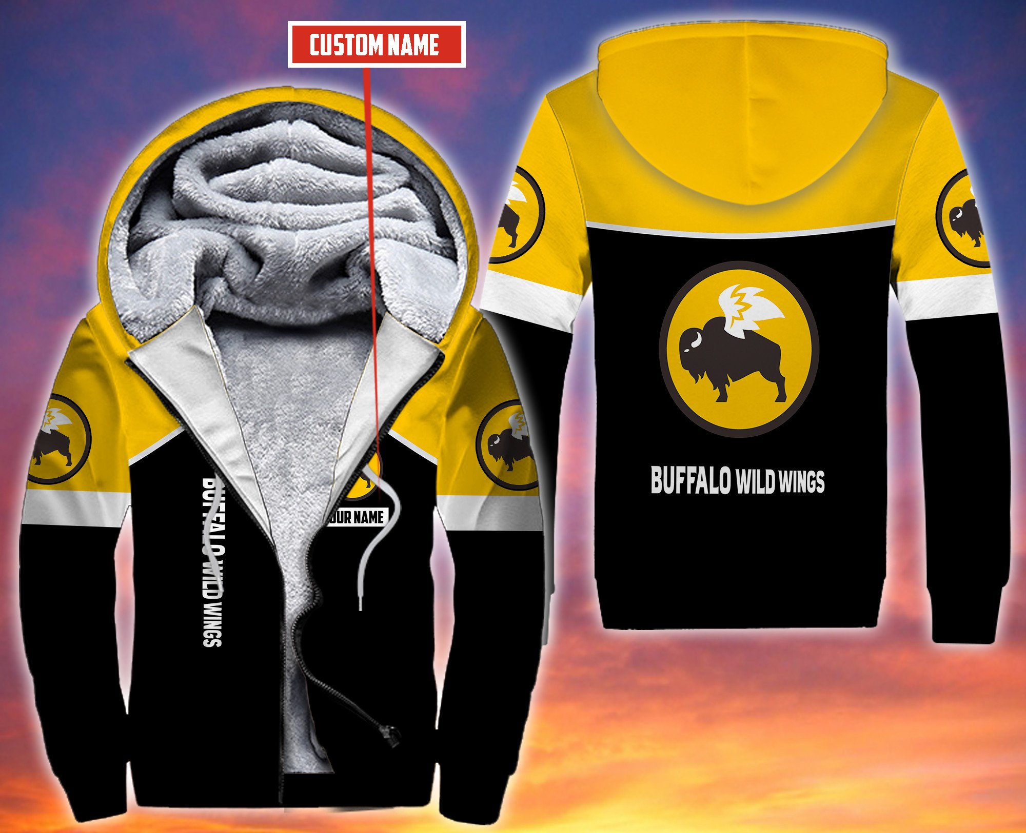 Personalized-Buffalo-Wild-Wings-3D-Fleece-Hoodie-Hoodie-1