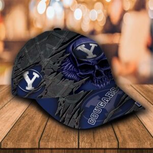 Personalized Byu Cougars Skull Custom Cap