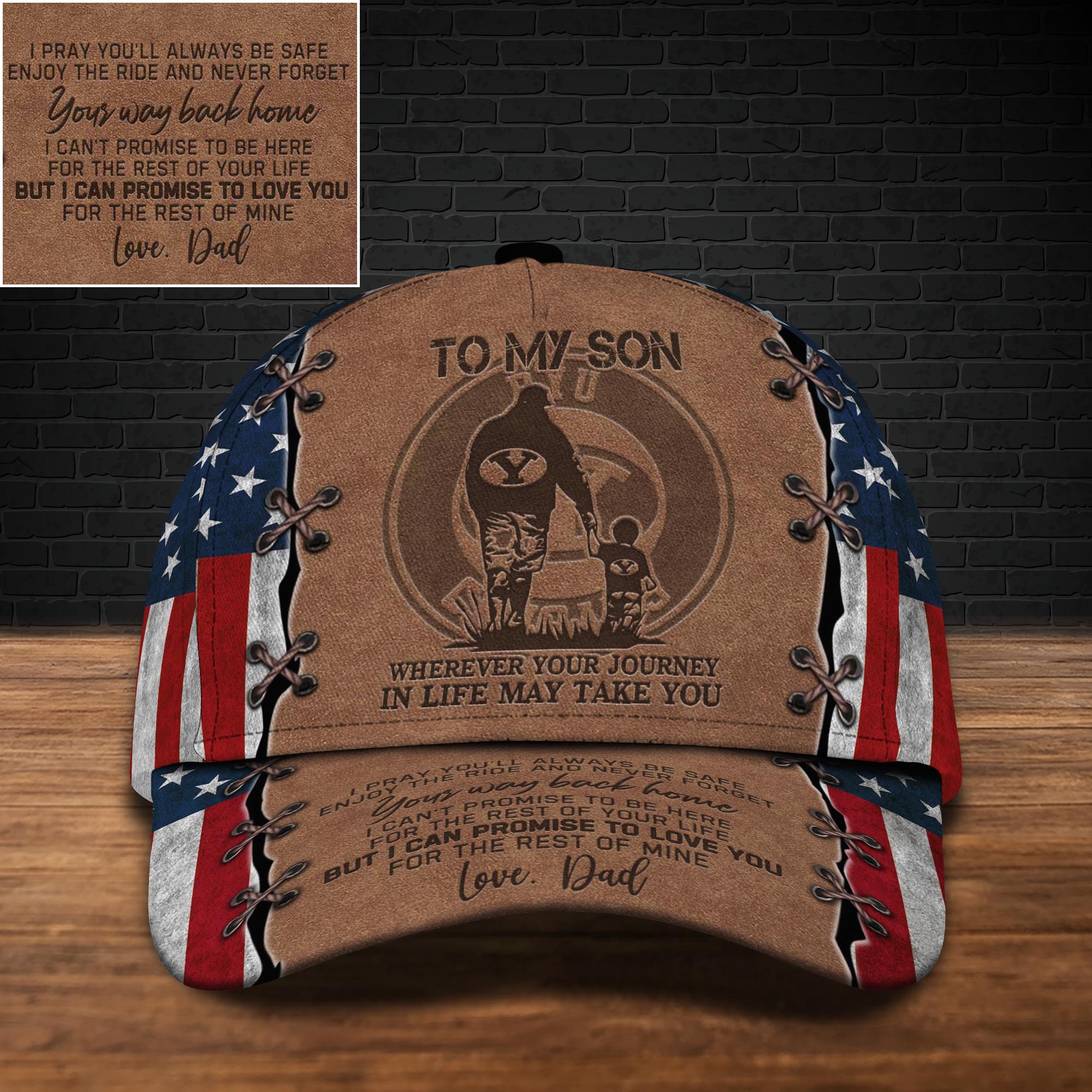 Personalized Byu Cougars To My Son Custom Cap Personalized Byu Cougars To My Son Custom Cap