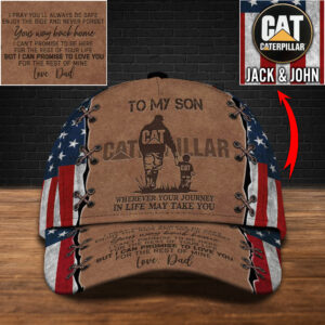 Personalized Caterpillar To My Son Custom Cap