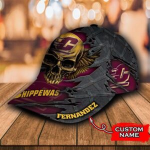 Personalized Central Michigan Chippewas 3D Skull Cap Hat