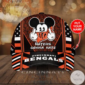 Personalized Cincinnati Bengals Haters Gonna Hate Mickey Mouse Cap