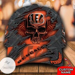 Personalized Cincinnati Bengals Nfl Skull Hat Cap
