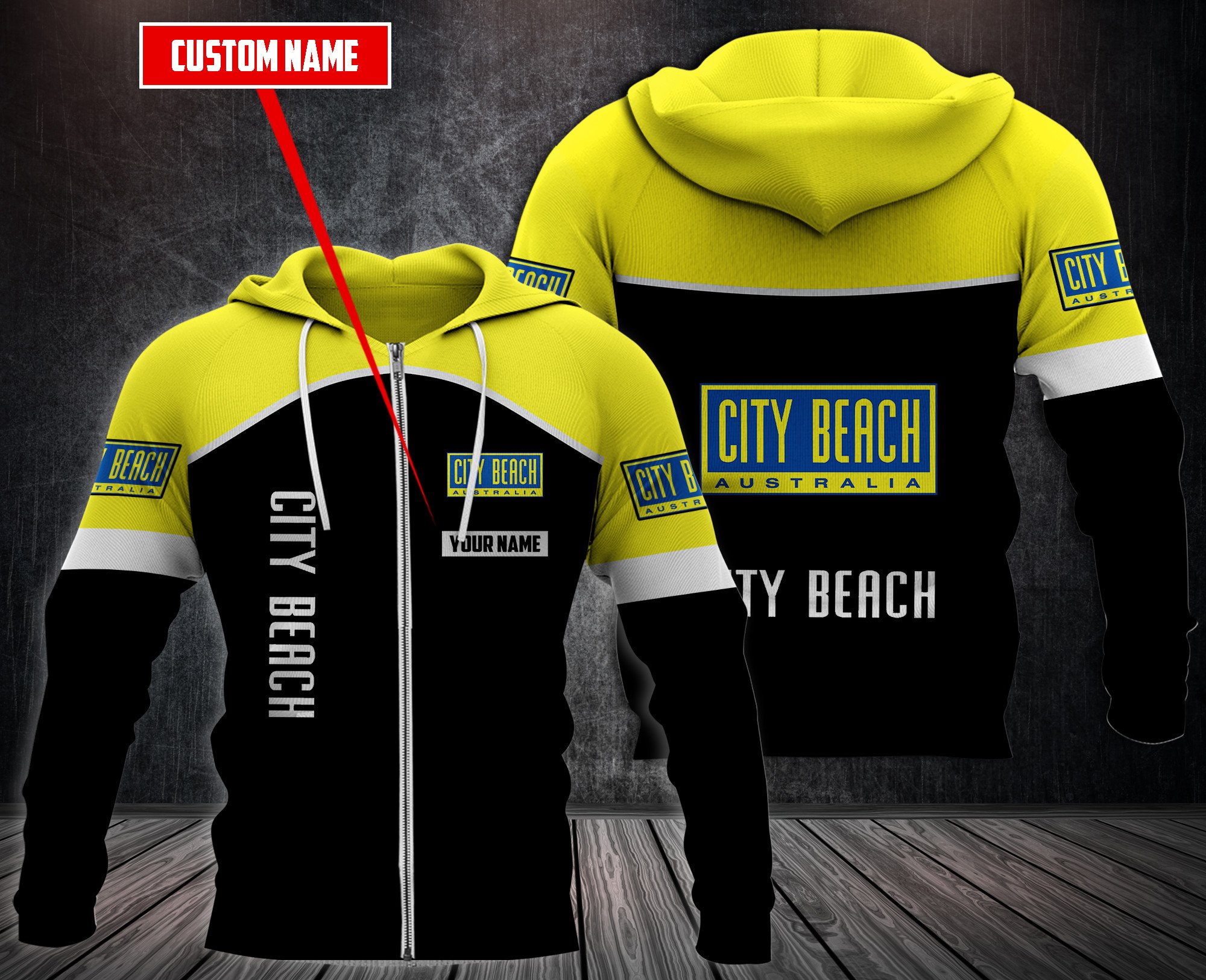 Personalized City Beach Custom Hoodie Fleece Hoodie Personalized City Beach Custom Hoodie Fleece Hoodie