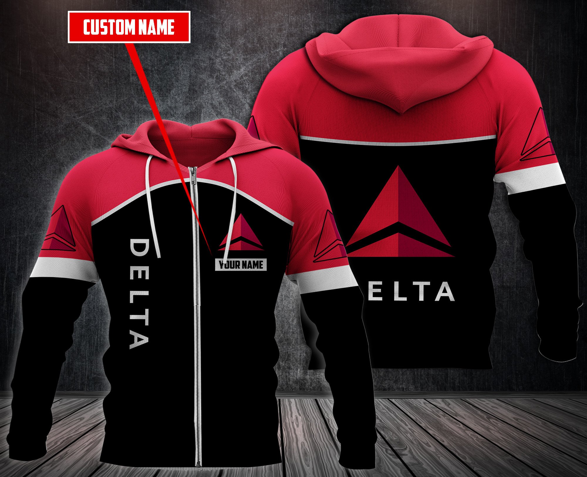 Personalized Delta Air Lines Custom 3D Hoodie Fleece Hoodie Personalized Delta Air Lines Custom 3D Hoodie Fleece Hoodie