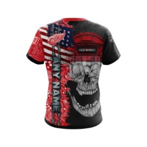 Personalized Detroit Red Wings Skull Concept 3D Shirt Hoodie