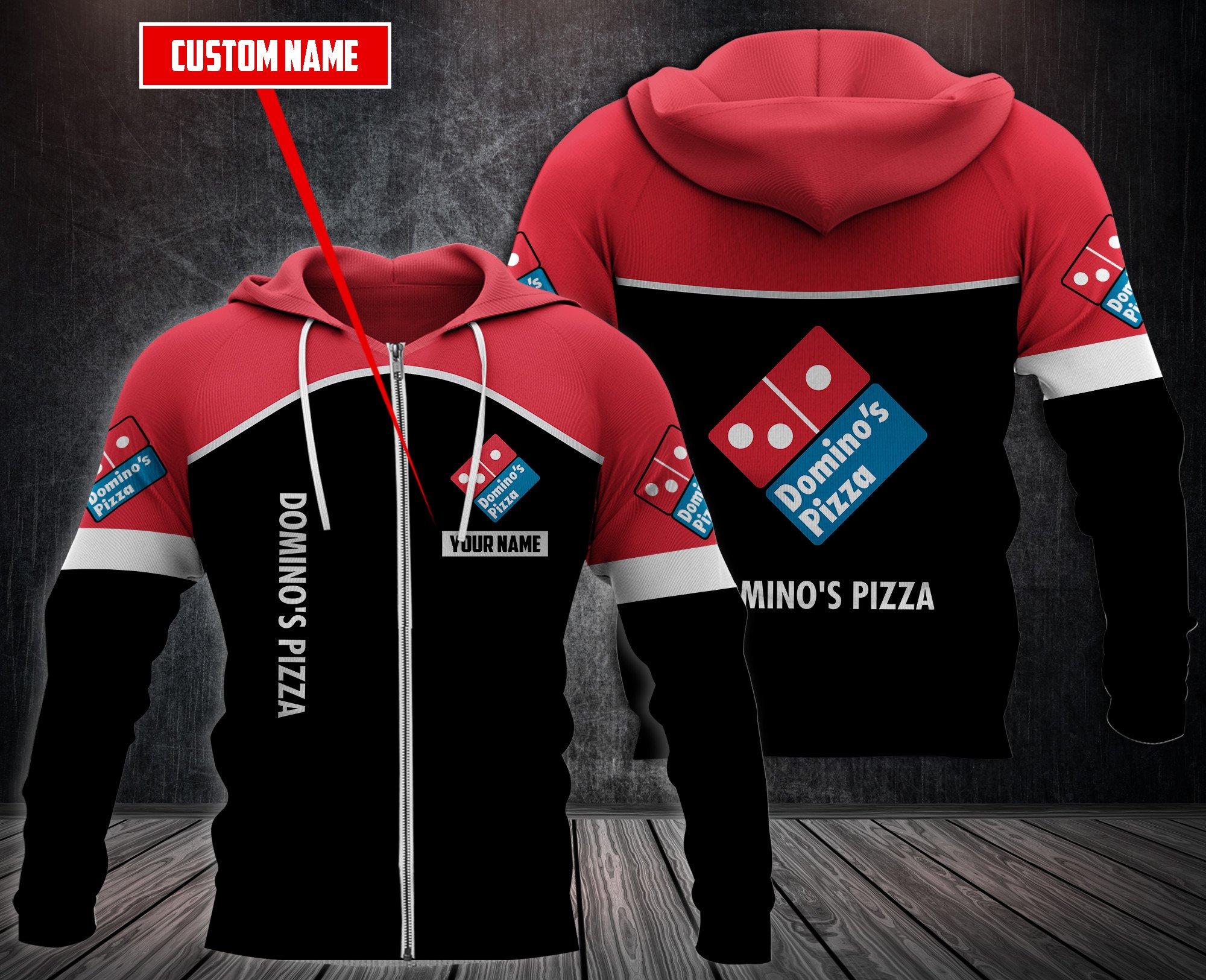 Personalized DominoS Pizza Custom 3D Hoodie Fleece Hoodie Personalized DominoS Pizza Custom 3D Hoodie Fleece Hoodie