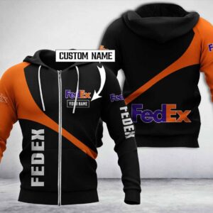 Personalized Fedex Black 3D Hoodie Zip Hoodie