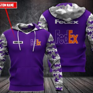 Personalized Fedex Purple 3D Fleece Hoodie Hoodie