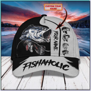 Personalized Fishaholic Custom Name Cap