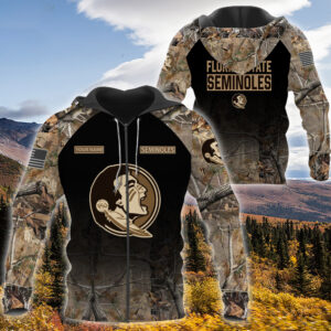 Personalized Florida State Seminoles Hunting Camo Custom 3D Shirt Hoodie
