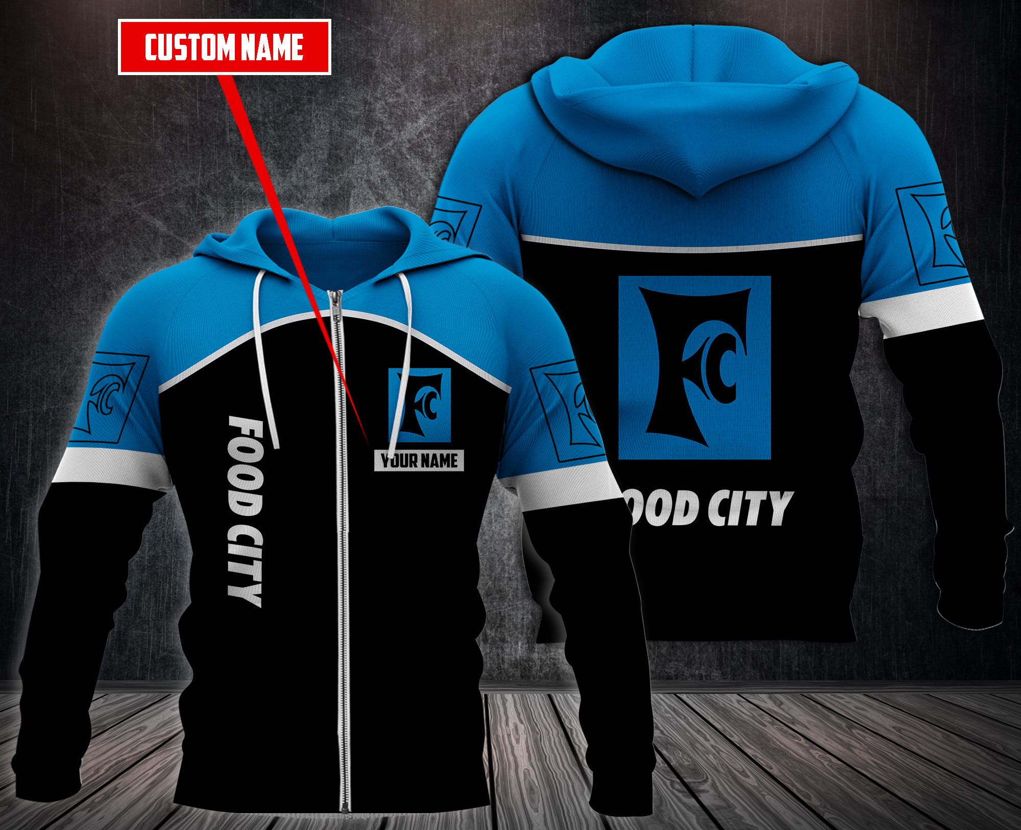 Personalized Food City 3D Fleece Hoodie Hoodie Personalized Food City 3D Fleece Hoodie Hoodie