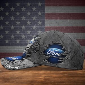 Personalized Ford Eagle Skull Wings Custom Cap