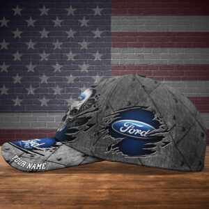 Personalized Ford Skull Wings Custom Cap