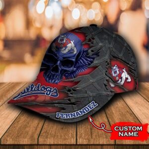 Personalized Fresno State Bulldogs 3D Skull Cap Hat