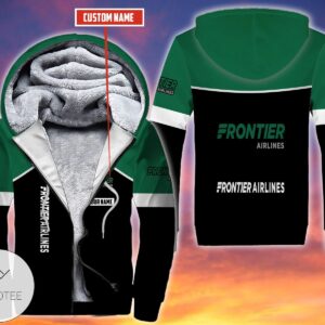 Personalized Frontier Airlines Fleece Hoodie