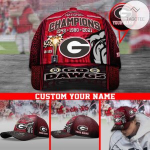Personalized Georgia Bulldogs National Champions Go Dawgs Cap