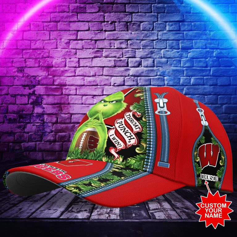 Personalized-Grinch-Wisconsin-Badgers-Ncaa-Custom-Cap-2