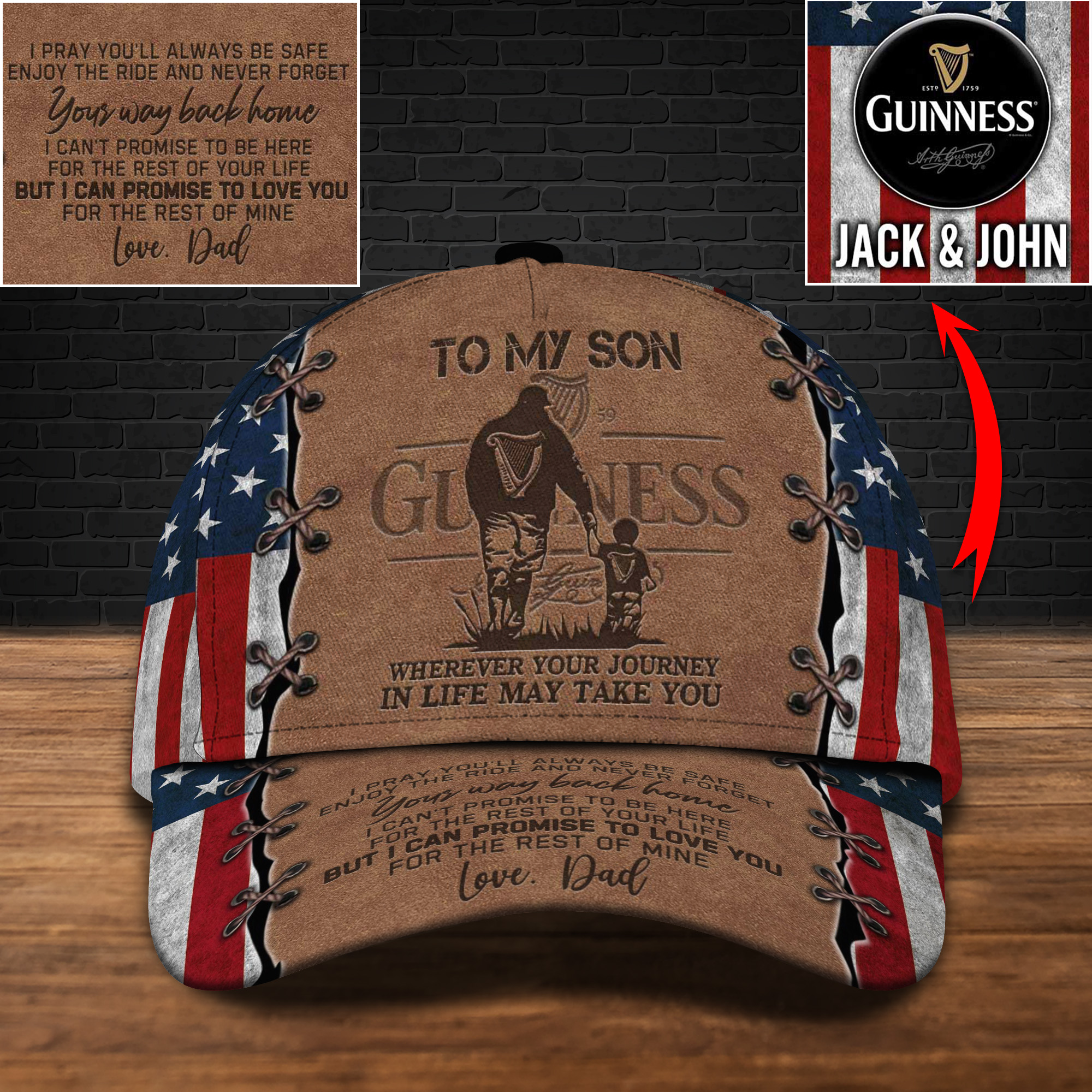 Personalized Guinnesss To My Son Custom Cap Personalized Guinnesss To My Son Custom Cap