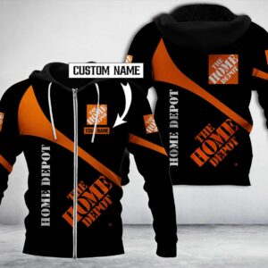 Personalized Home Depot Black 3D Hoodie Zip Hoodie