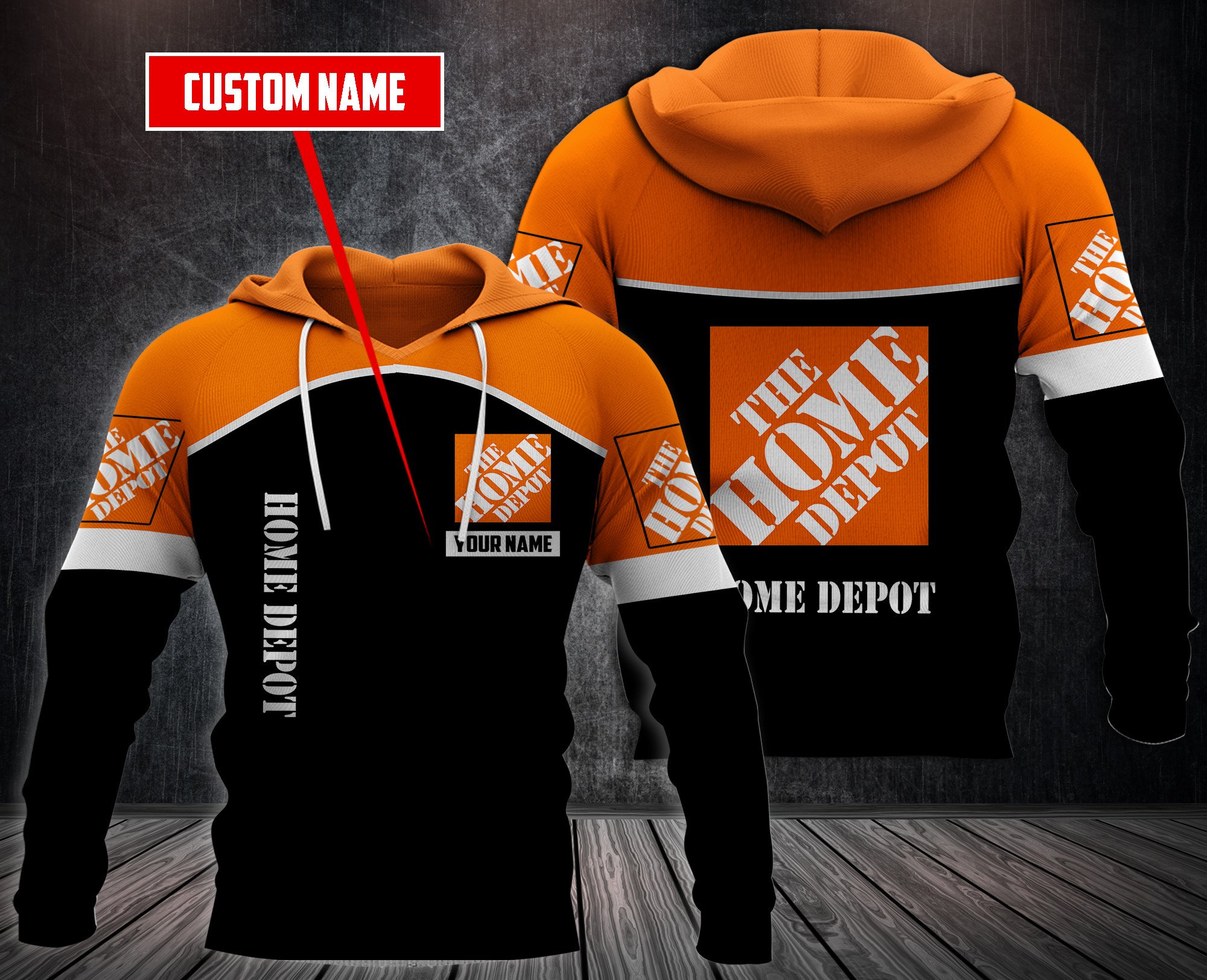 Personalized Home Depot Custom 3D Fleece Hoodie Hoodie Personalized Home Depot Custom 3D Fleece Hoodie Hoodie