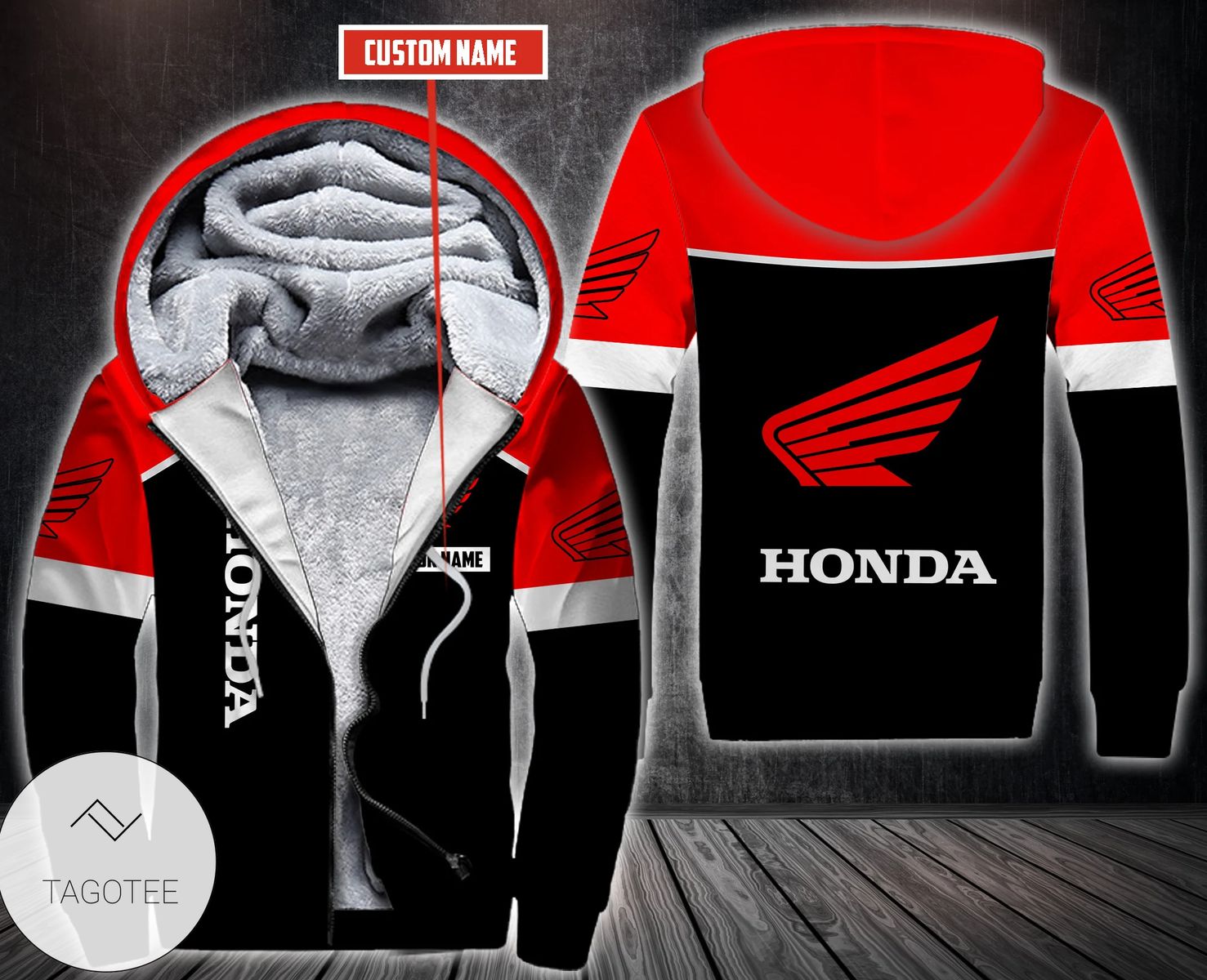 Personalized Honda Fleece Hoodie Personalized Honda Fleece Hoodie