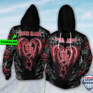 Personalized Houston Cougars Dragon Ncaa 3D Hoodie T Shirt