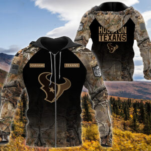 Personalized Houston Texans Nfl Hunting Camo Custom 3D Shirt Hoodie