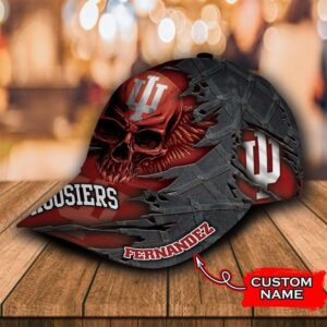 Personalized Indiana Hoosiers 3D Skull Cap Hat